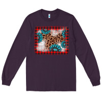 Plum Christmas gemstone leopard background Long Sleeve Tee - AdoDesignShop