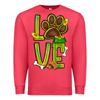Cardinal Tie dye St. Patrick's Day love dog paw Premium Sweatshirt - BundleAndBundleShop