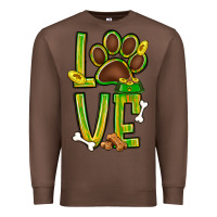 Chestnut Tie dye St. Patrick's Day love dog paw Premium Sweatshirt - BundleAndBundleShop