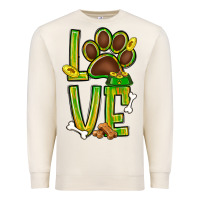Sandshell Tie dye St. Patrick's Day love dog paw Premium Sweatshirt - BundleAndBundleShop