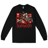 Black rodeo christmas howdy Long Sleeve Tee - AdoDesignShop