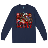 Navy rodeo christmas howdy Long Sleeve Tee - AdoDesignShop