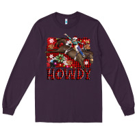 Plum rodeo christmas howdy Long Sleeve Tee - AdoDesignShop
