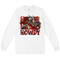 White rodeo christmas howdy Long Sleeve Tee - AdoDesignShop