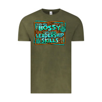 Vintage Olive i am not bossy i just have leadership skills Vintage Tee - AdoDesignShop