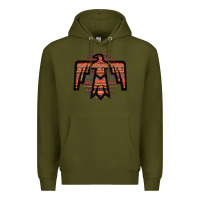 Army Green Red Aztec Thunderbird Premium Hoodie - Bettercallsaul