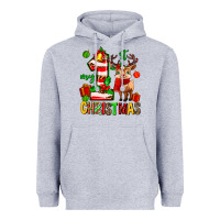 Heather Grey my first christmas reindeer Heavyweight Hoodie - MaliasSmallBusiness