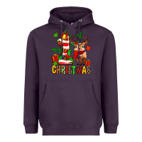 Plum my first christmas reindeer Heavyweight Hoodie - MaliasSmallBusiness