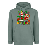 Sage my first christmas reindeer Heavyweight Hoodie - MaliasSmallBusiness