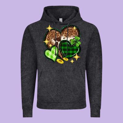 St. Patrick's Day Hearts Vintage Hoodie Designed By Neo Western