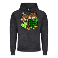 Vintage Black St. Patrick's Day hearts Vintage Hoodie - Neo Western