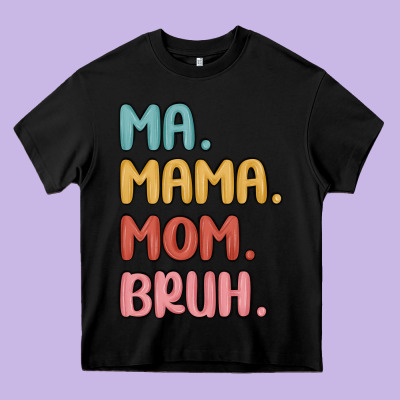 Ma Mama Mom Bruh Heavy Core Tee Designed By Maliassmallbusiness