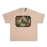 Burro christmas ornament and diamond plaid  background Urban Heavy Tee - BundleAndBundleShop