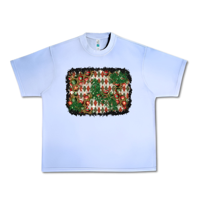Christmas Ornament And Diamond Plaid  Background Urban Heavy Tee by BundleAndBundleShop | Teevron