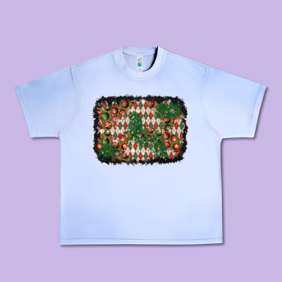 Christmas Ornament And Diamond Plaid  Background Urban Heavy Tee Designed By Bundleandbundleshop