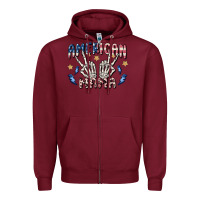 Burgundy american mama Zipper Hoodie - MaliasSmallBusiness