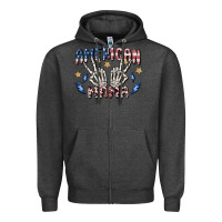Charcoal Heather american mama Zipper Hoodie - MaliasSmallBusiness