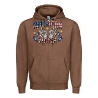 Chestnut american mama Zipper Hoodie - MaliasSmallBusiness