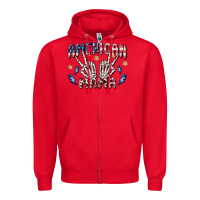Red american mama Zipper Hoodie - MaliasSmallBusiness