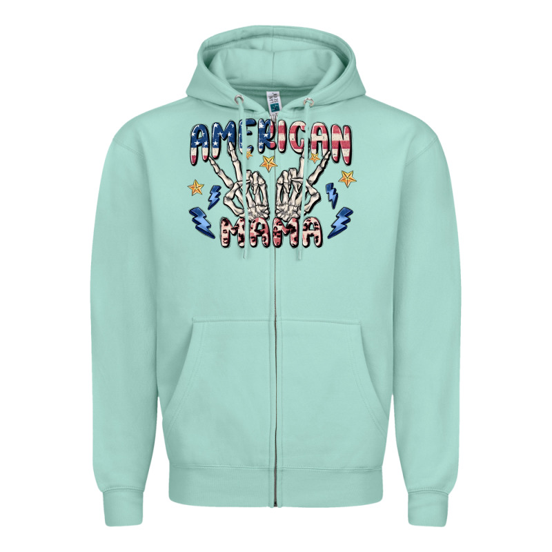 American Mama Zipper Hoodie by MaliasSmallBusiness | Teevron