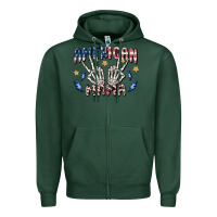 Sports Green american mama Zipper Hoodie - MaliasSmallBusiness