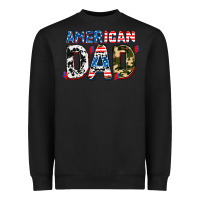 Black American dad Heavyweight Sweatshirt - AdoDesignShop