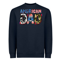 Navy American dad Heavyweight Sweatshirt - AdoDesignShop