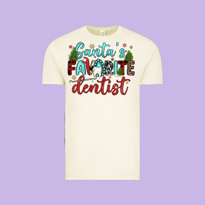 Santas Favorite Dentist Vintage Tee Designed By Jahusdesignshop