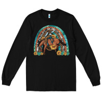 Black bucking bronco rodeo rainbow Long Sleeve Tee - Artiststas