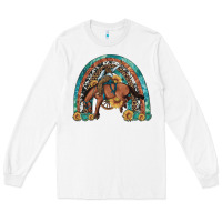 White bucking bronco rodeo rainbow Long Sleeve Tee - Artiststas