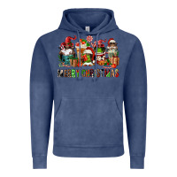 Vintage Denim merry christmas coffee afro gnomies Vintage Hoodie - FaDigitalArtStudio