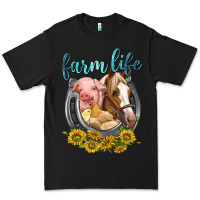 Black chicken pig horse farm life Premium Tee - texasbilliewilder