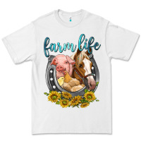 White chicken pig horse farm life Premium Tee - texasbilliewilder