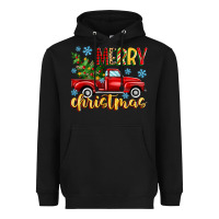 Black merry christmas truck Heavyweight Hoodie - MaliasSmallBusiness