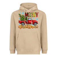 Mushroom merry christmas truck Heavyweight Hoodie - MaliasSmallBusiness