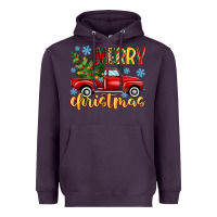Plum merry christmas truck Heavyweight Hoodie - MaliasSmallBusiness