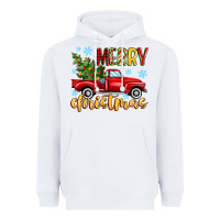 White merry christmas truck Heavyweight Hoodie - MaliasSmallBusiness