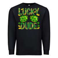Black Lucky Dude St Patricks Premium Sweatshirt - BundleAndBundleShop