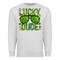 Dove Grey Lucky Dude St Patricks Premium Sweatshirt - BundleAndBundleShop