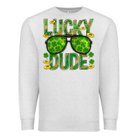 Oatmeal Heather Lucky Dude St Patricks Premium Sweatshirt - BundleAndBundleShop