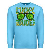 Ocean Blue Lucky Dude St Patricks Premium Sweatshirt - BundleAndBundleShop