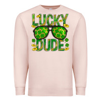 Pale Pink Lucky Dude St Patricks Premium Sweatshirt - BundleAndBundleShop