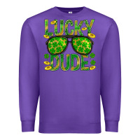 Purple Lucky Dude St Patricks Premium Sweatshirt - BundleAndBundleShop