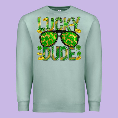 Lucky Dude St Patricks Premium Sweatshirt Designed By Bundleandbundleshop