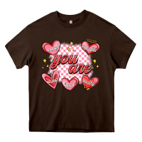 Chocolate Brown valentines day positive affirmations Heavy Core Tee - MaliasSmallBusiness