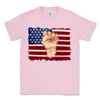 Bubblegum Pink american flag with hand Classic Tee - Artiststas