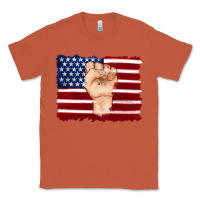 Copper american flag with hand Classic Tee - Artiststas