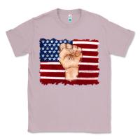 Lilac american flag with hand Classic Tee - Artiststas