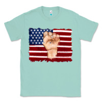 Seafoam american flag with hand Classic Tee - Artiststas