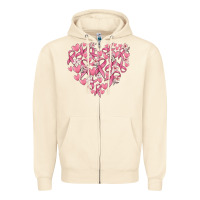 Sandshell breast cancer awareness heart Zipper Hoodie - MaliasSmallBusiness